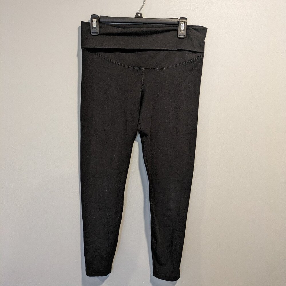 old navy active hi-rise legging full length fold over waistband medium